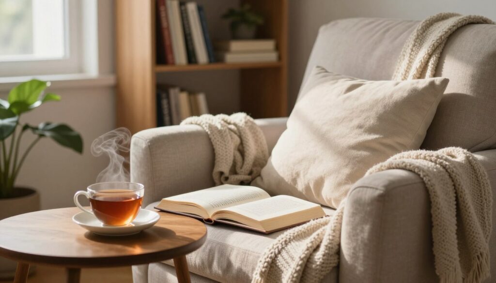 comfortable reading space